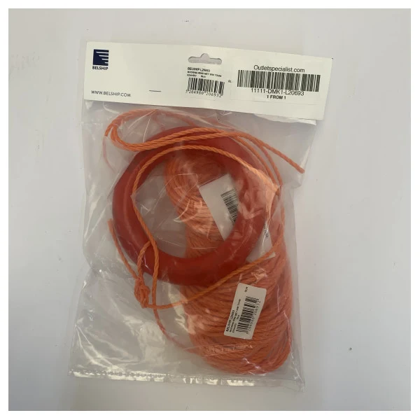 Anneau d'amarrage Belship L20693 avec corde de 30M orange