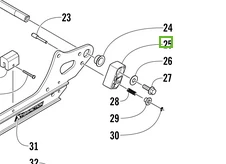 4604-097 BLOC.ACCOUPLEMENT-BRAS OSCILLANT-GAUCHE Arctic Cat