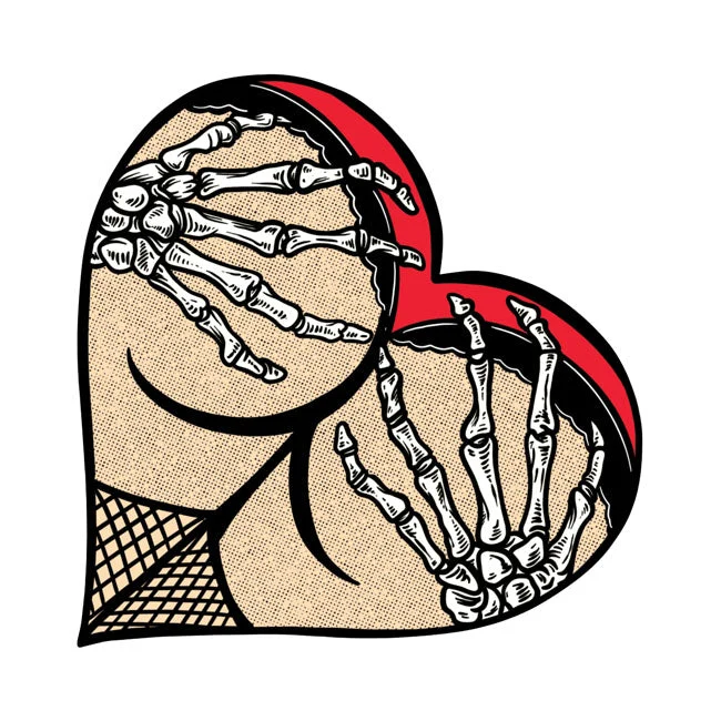 Autocollant Down-N-Out "Handful Ass" (poignée de fesses)