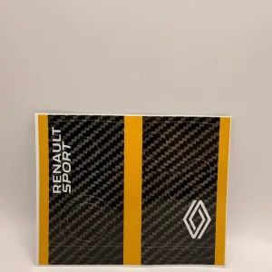 Autocollants de carte Renault Sport – Look carbone & bande jaune