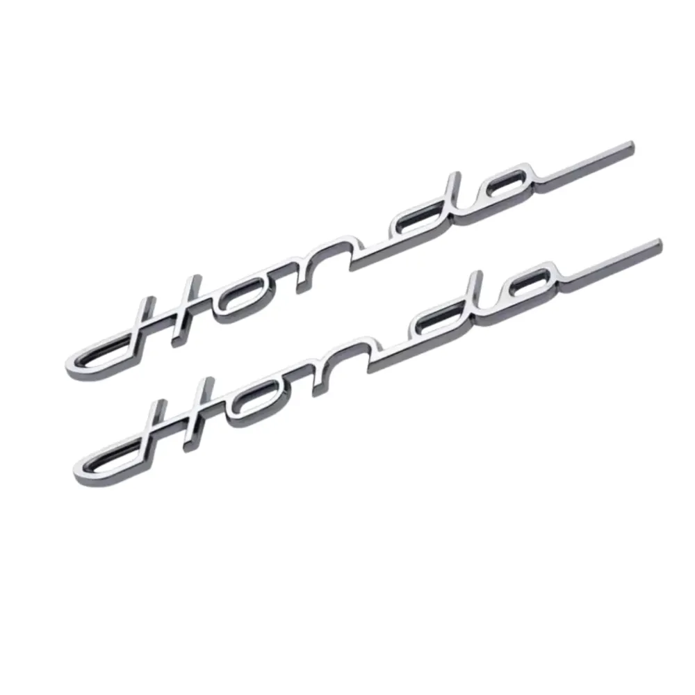 Autocollants logo emblème Honda S800 Chrome (repro) ensemble de 2 pièces