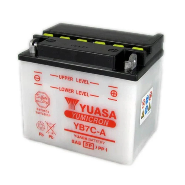 Batterie YB7C- Yuasa combipack avec électrolyte