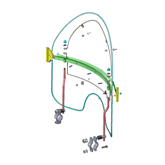 NC Beaded Lower Windshield Clear Knucklehead 36-47 ; Panhead 48
