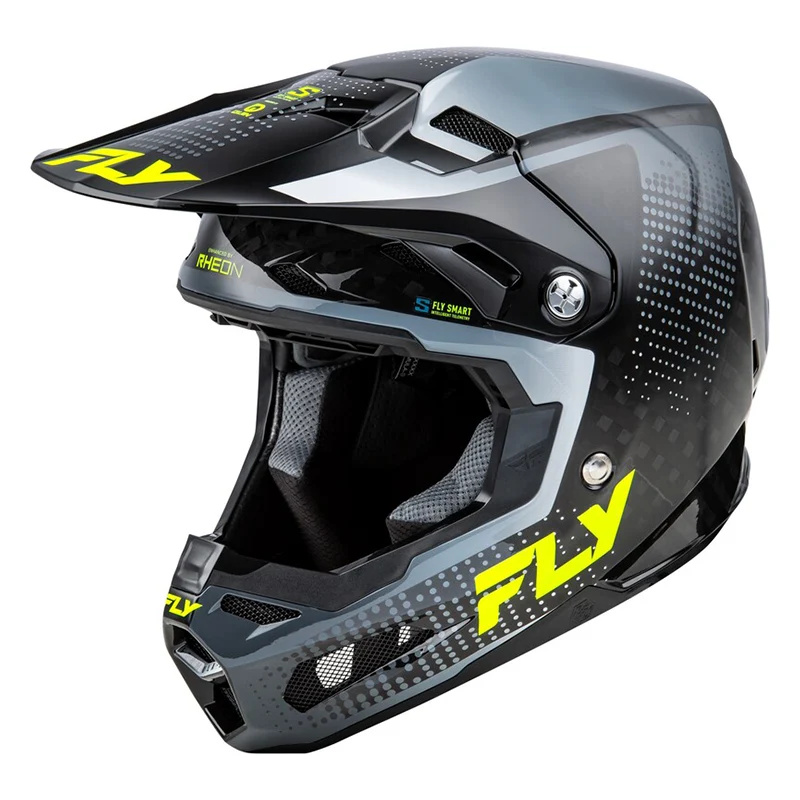 Casque FLY RACING Formula S Carbon Protocol - noir carbone/gris/Hi-Vis 2025 bihr