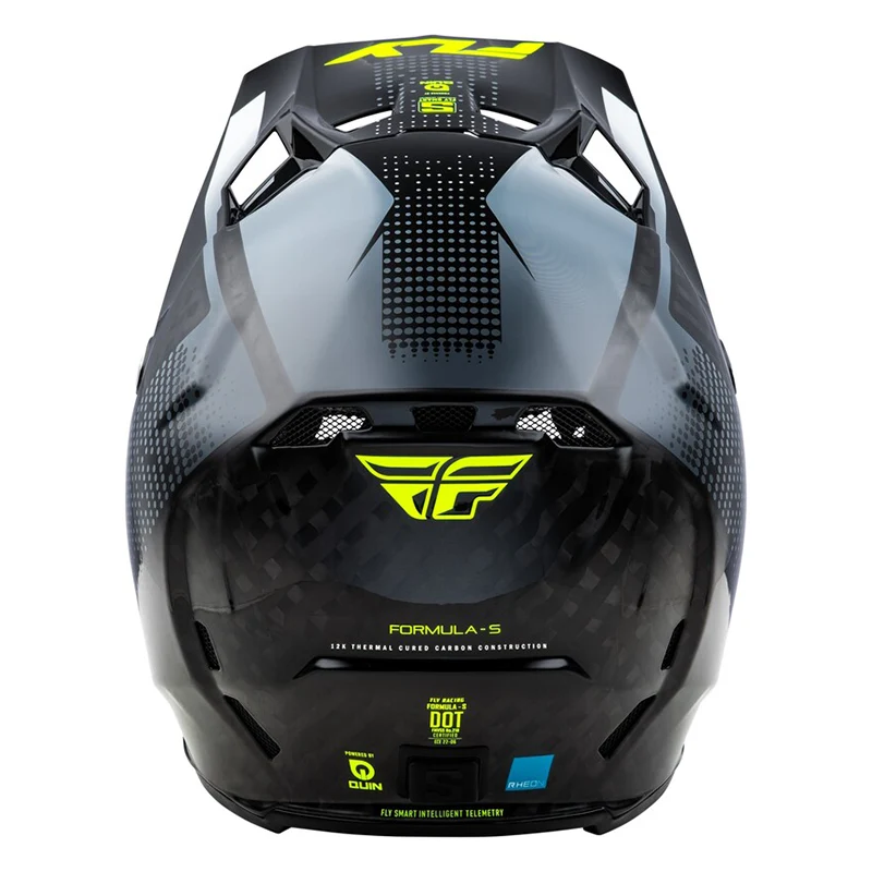 Casque FLY RACING Formula S Carbon Protocol - noir carbone/gris/Hi-Vis 2025 bihr