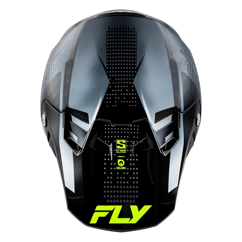 Casque FLY RACING Formula S Carbon Protocol - noir carbone/gris/Hi-Vis 2025 bihr