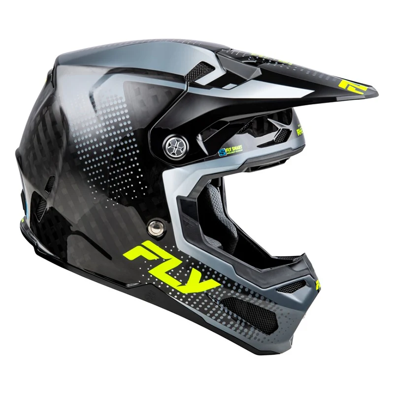 Casque FLY RACING Formula S Carbon Protocol - noir carbone/gris/Hi-Vis 2025 bihr