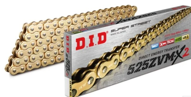 Chaîne de transmission D.I.D 525 ZVM-X2 X-Ring 144m Bihr