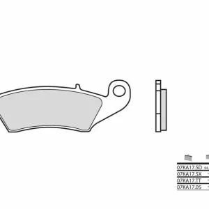 Plaquettes de frein BREMBO 07KA17TT Bihr