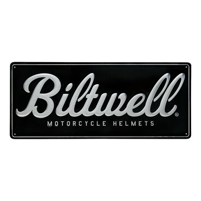 Biltwell Script Shop Sign Noir/Aluminium
