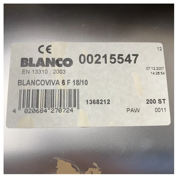 Blanco Blancoviva 6 F 18/10 Marine Steel Sink - Durable, Corrosion-Resistant Boat Kitchen Basin