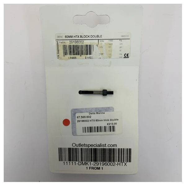 Bloque de gréement simple Lewmar HTX 60mm Noir - 29196002