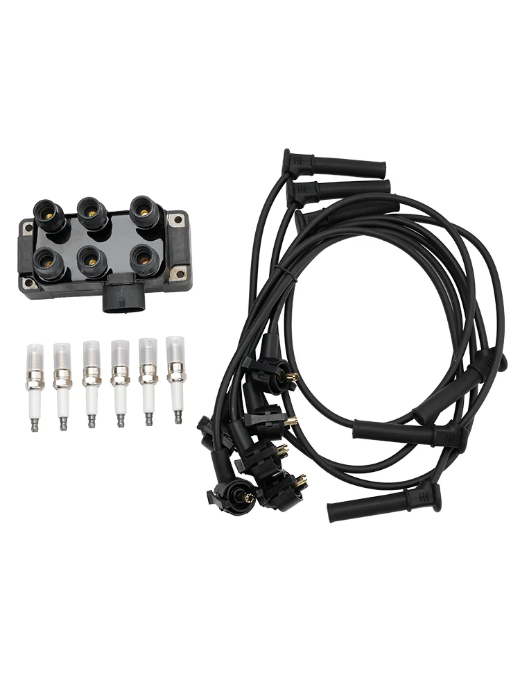 Bobine d'allumage Mercury Mountaineer V6 4,0 l + 6 bougies d'allumage + 6 fils FD480 DG452 90TF12029A 1998-2010