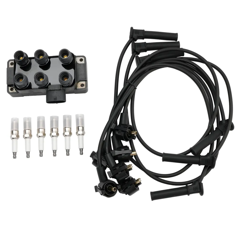 Bobine d'allumage Mercury Mountaineer V6 4,0 l + 6 bougies d'allumage + 6 fils FD480 DG452 90TF12029A 1998-2010