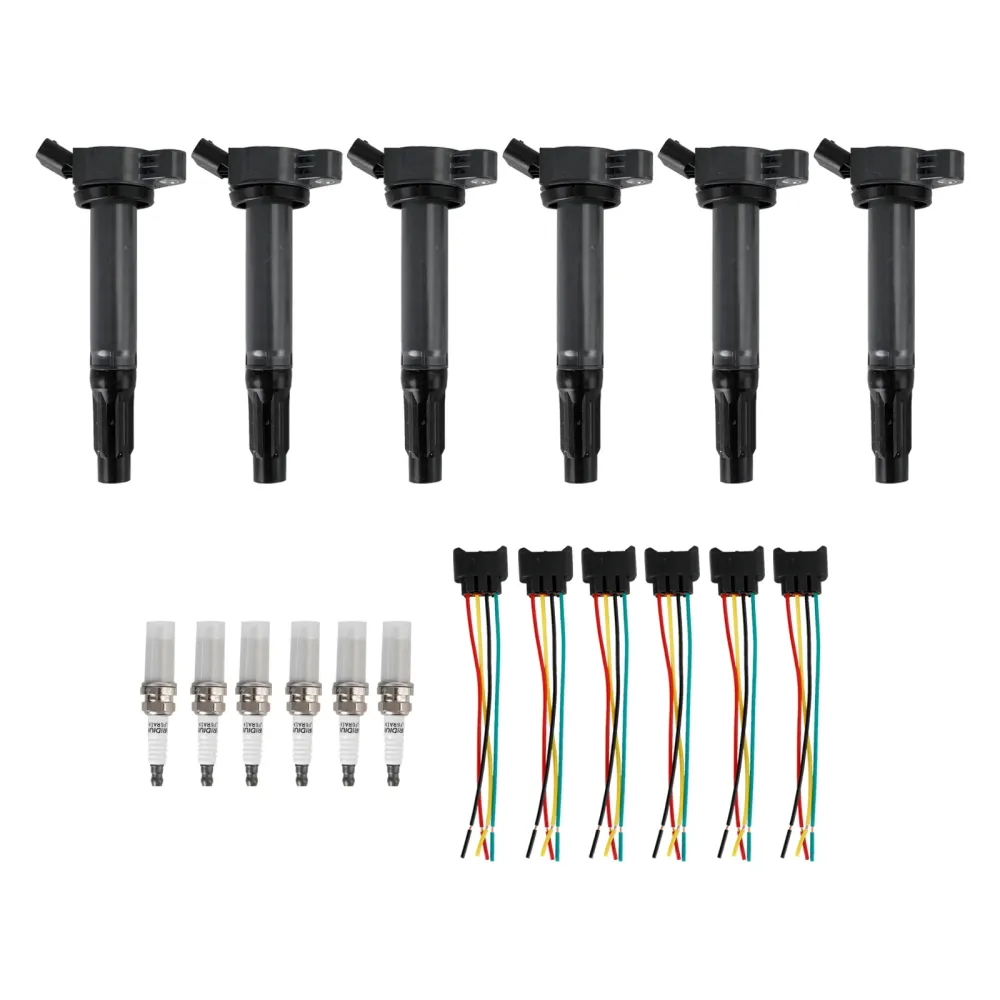 6 bobines d'allumage + connecteurs + bougie d'allumage UF487 90919-02251 pour Toyota Sienna 3.5L
