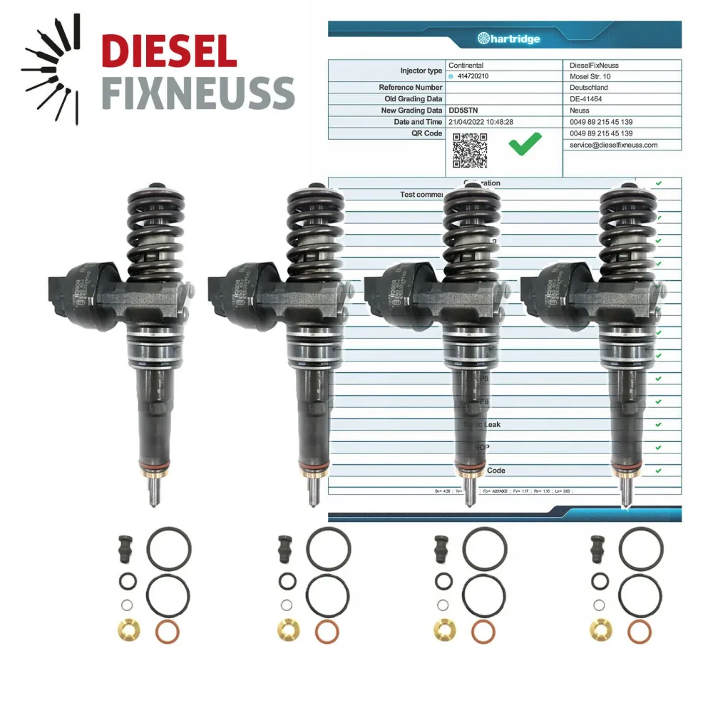 4x Boitier injecteur pompe BOSCH - VW T5 - Tourareg 2.5 TDI - 0414720210