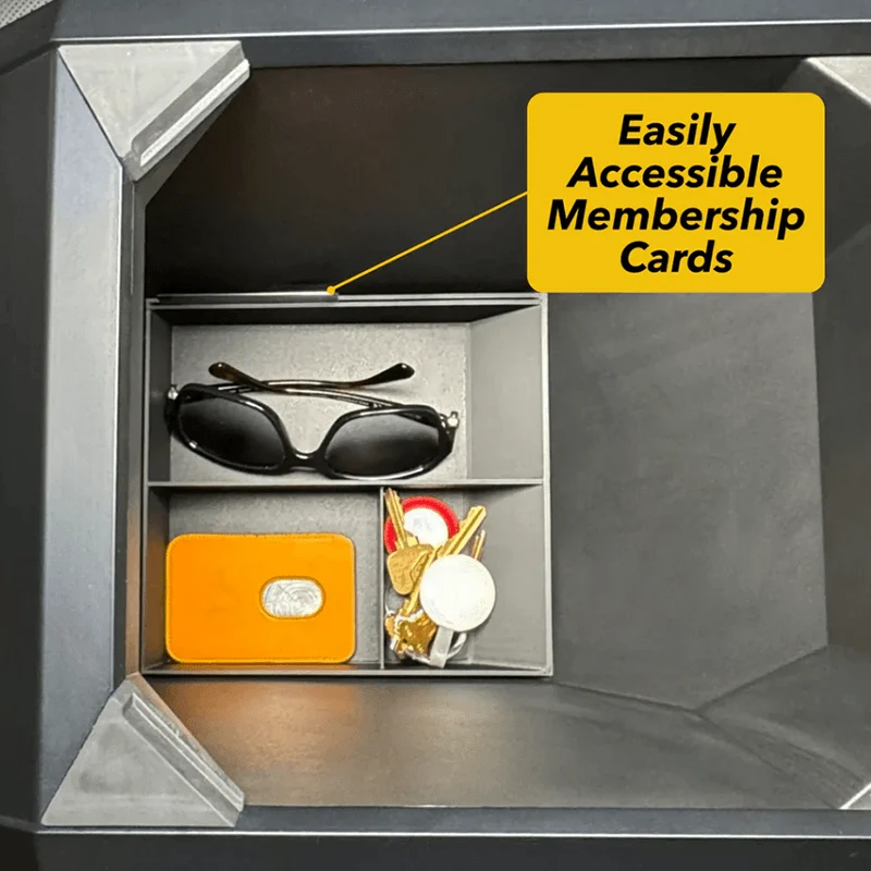 Boîte de rangement inférieure de l'accoudoir de la console centrale (ABS) pour Tesla Cybertruck