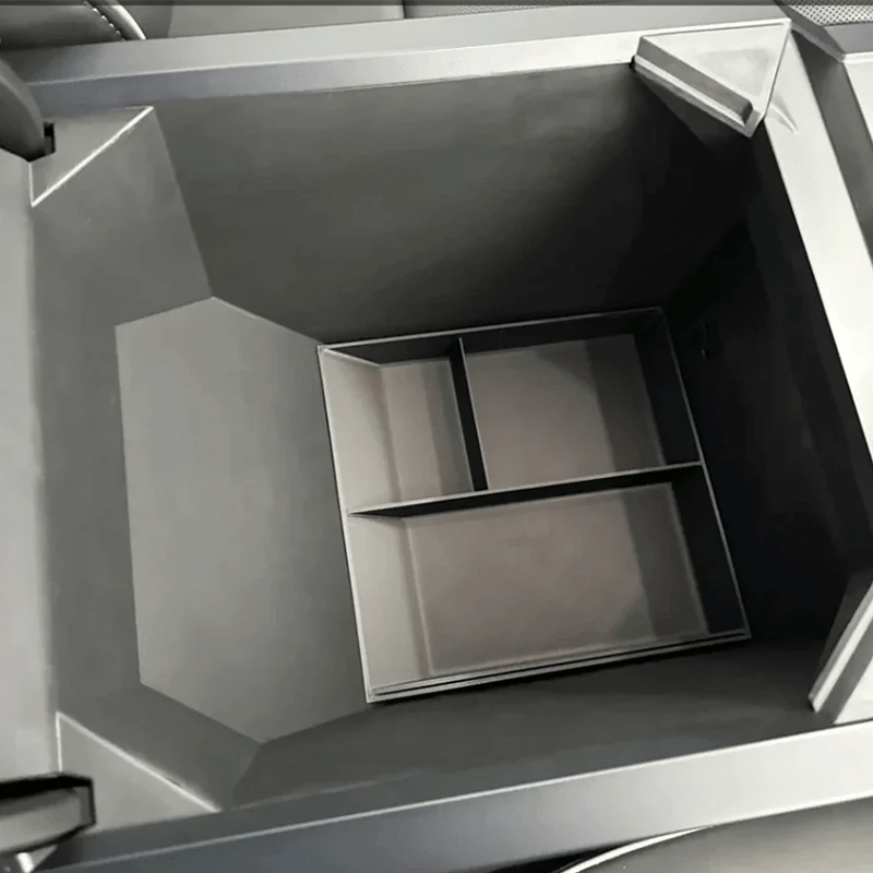 Boîte de rangement inférieure de l'accoudoir de la console centrale (ABS) pour Tesla Cybertruck