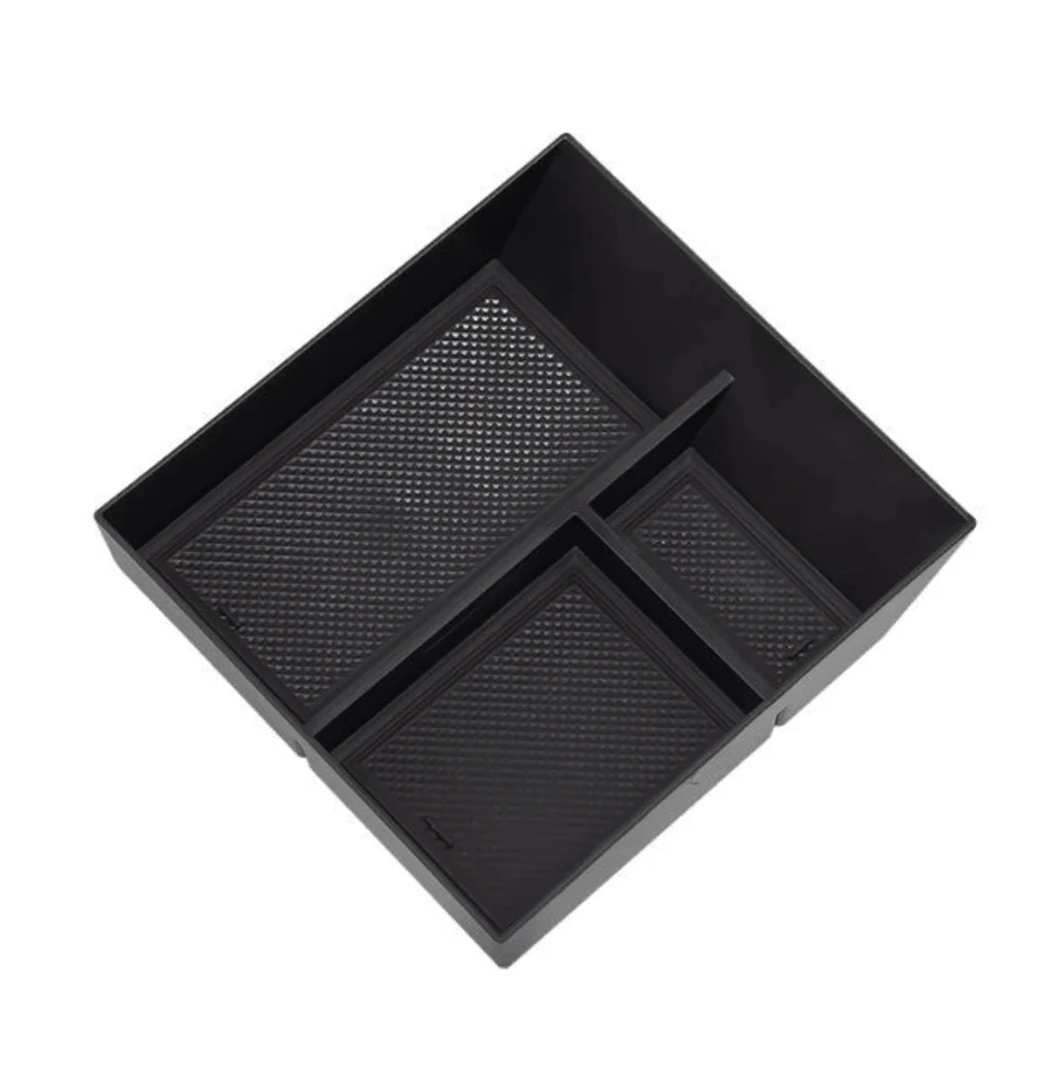 Boîte de rangement inférieure de l'accoudoir de la console centrale (ABS) pour Tesla Cybertruck