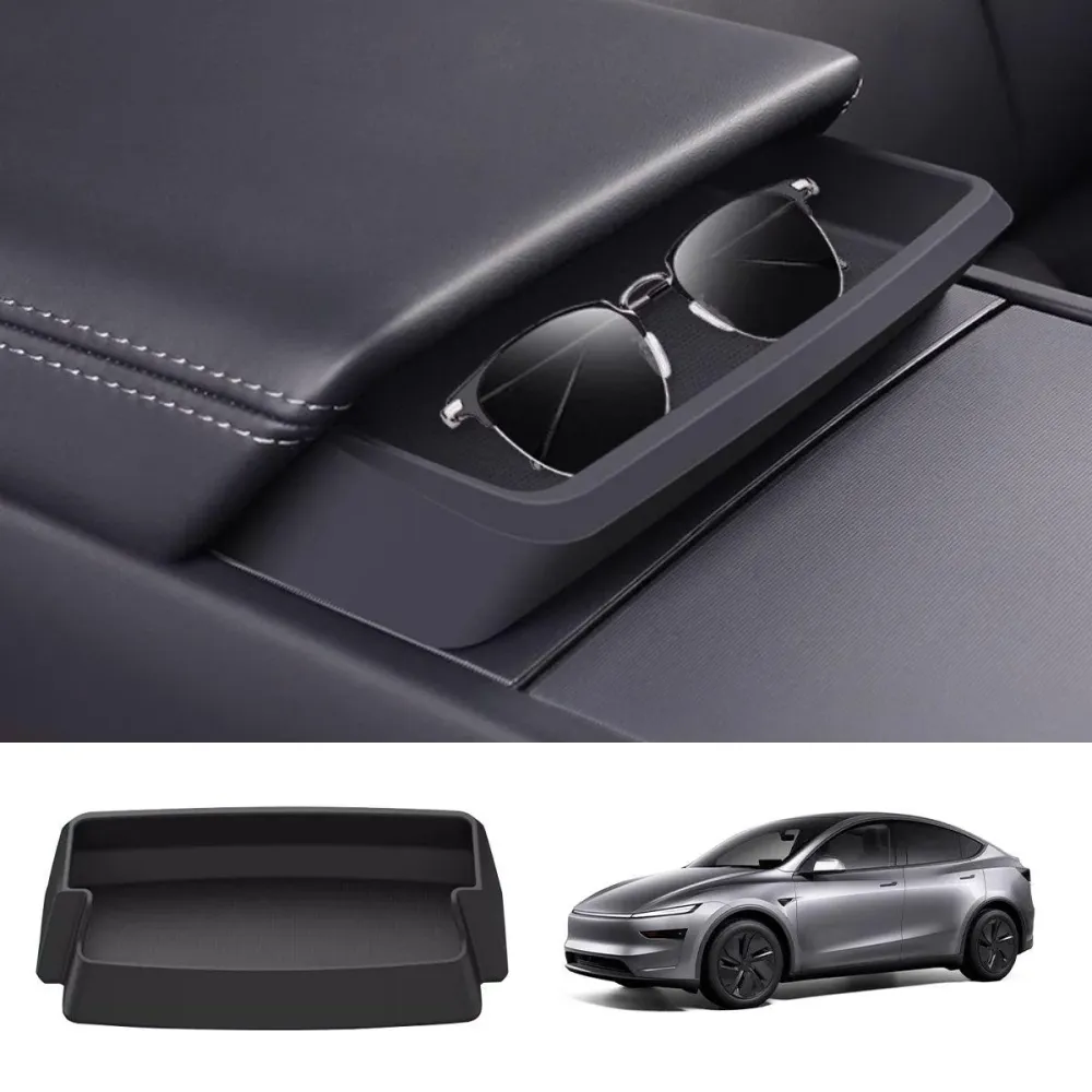 Boîte de rangement pour lunettes de soleil avec accoudoir central pour nouveau modèle Tesla Model Y Juniper 2025+