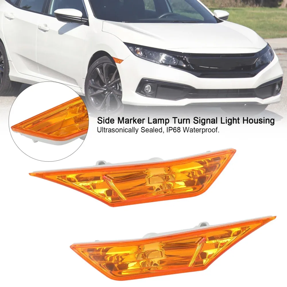 Boîtier de clignotant de feu de position latéral pour Honda Civic 2016 – 2021 ambre