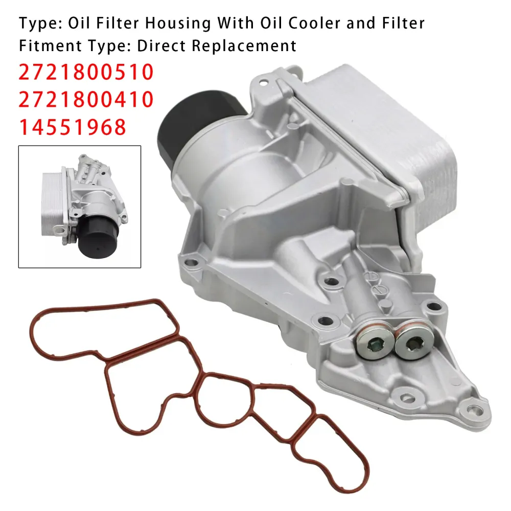 Boîtier de filtre à huile Mercedes Benz C280 2006-2007 & Refroidisseur d'huile 2721800410 14551968