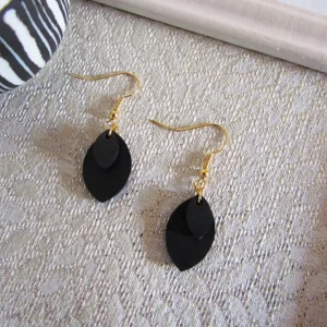 Boucles d'oreilles fantaisie pétale en chambre à air