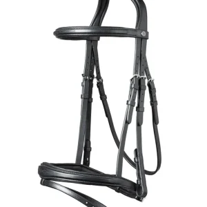 Bridon anatomique Amsterdam à muserolle combinée Black/Silver C