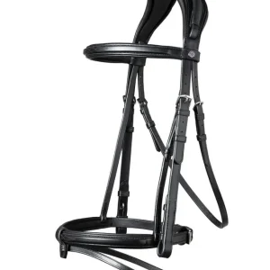 Bridon Geneva à muserolle combinée Black/Silver C