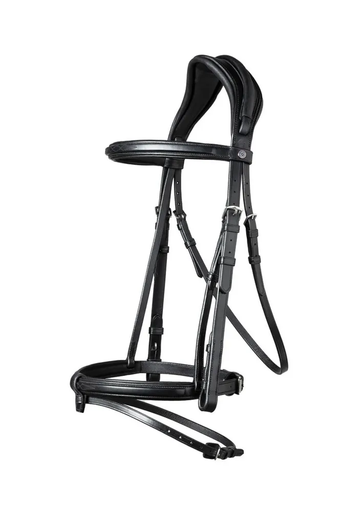 Bridon Geneva à muserolle combinée Black/Silver C