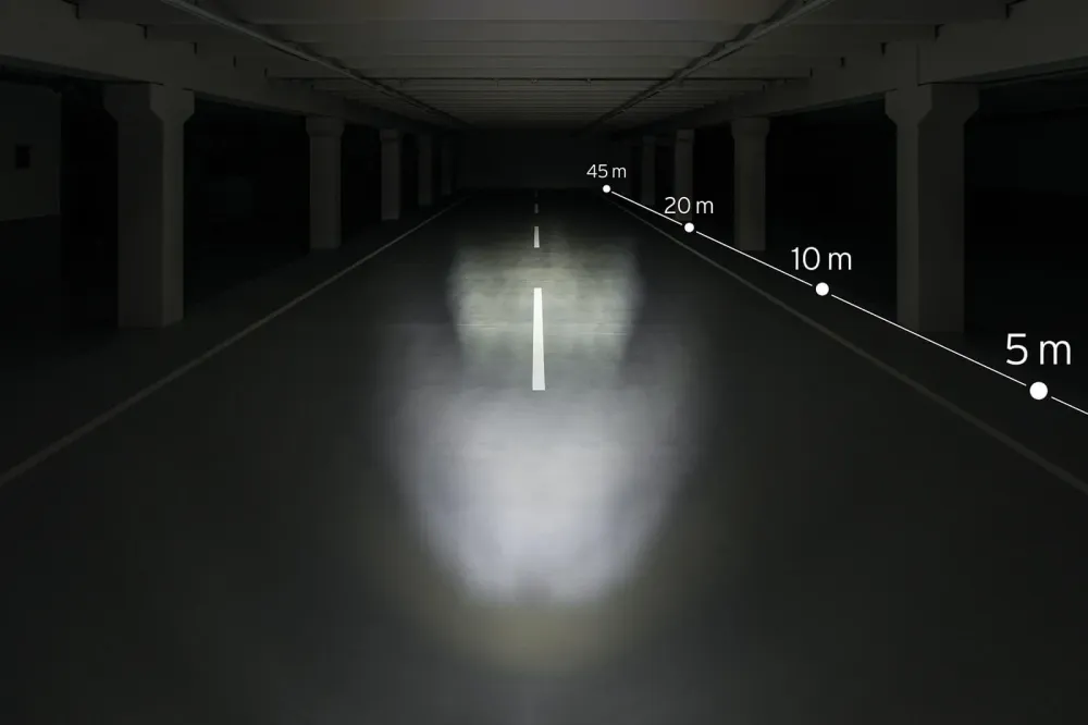 Busch + Müller Lumotec Upp N éclairage avant noir/transparent