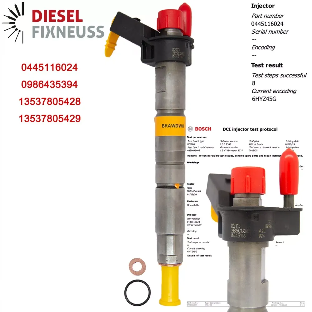 4x buse d'injection BMW 325d 330d 530d X3 X5 X6 0445116024 7805428 7805429