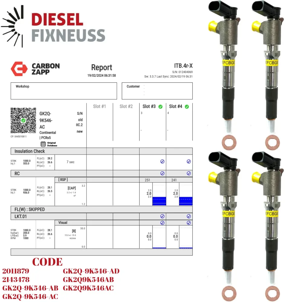 4x buse d'injection DENSO GK2Q-9K546-AC 2143478 Ford Transit 2.0 TD