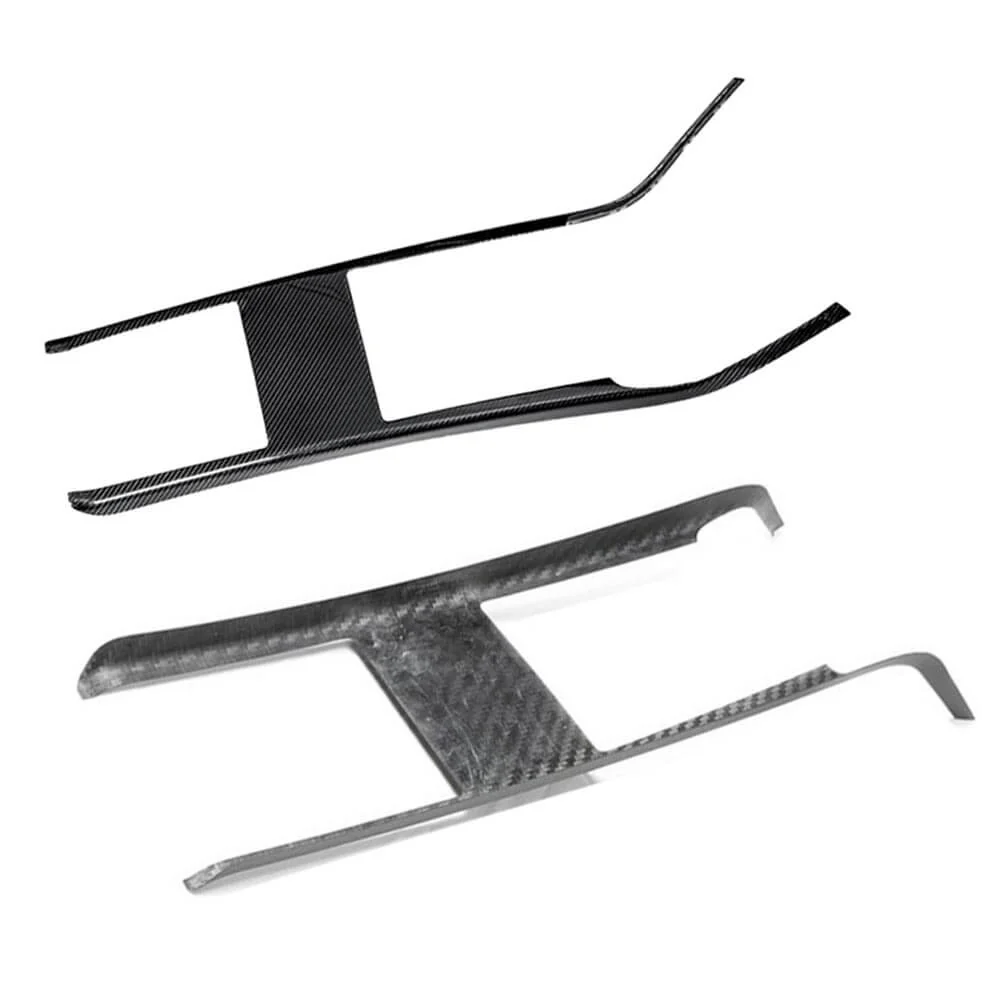 Cache latéral de console centrale en fibre de carbone véritable EVAAM® pour Model S/X 2021+