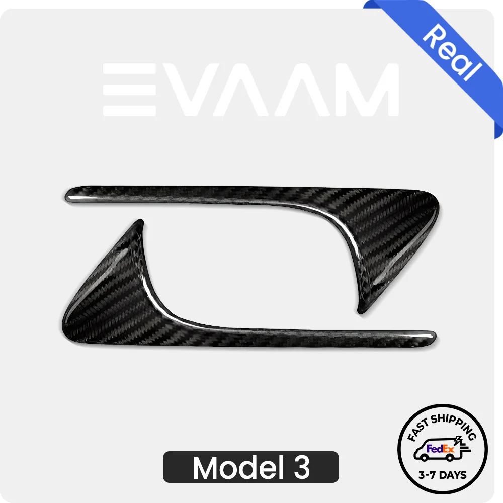 Cache-clignotants EVAAM® en fibre de carbone véritable pour Tesla Model 3/Y