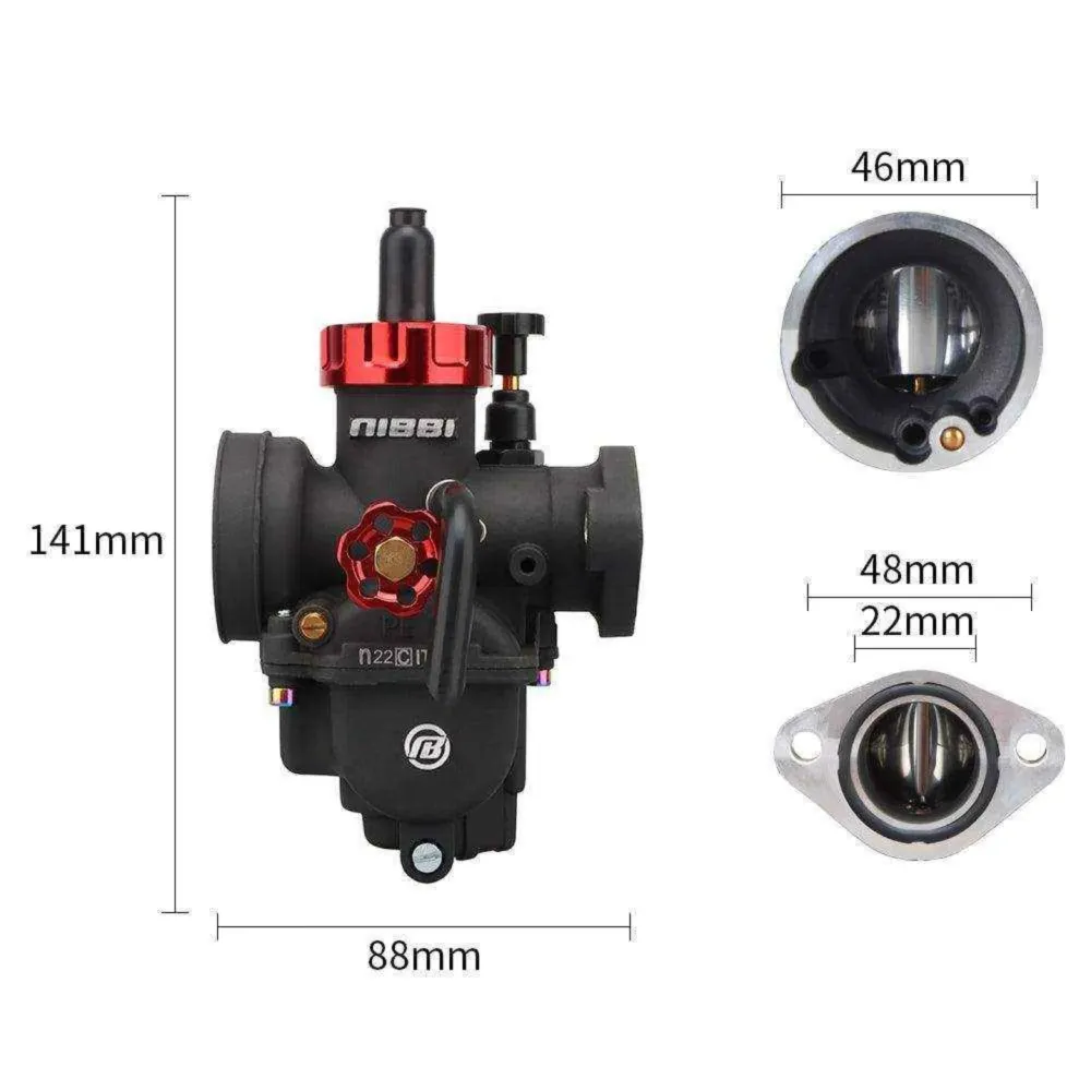 Carburateur Nibbi PE 22mm version de course à bride