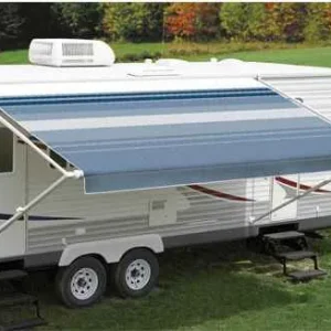Auvent de terrasse Carefree Fiesta RV – 16 pi x 8 pi manuel/électrique, noir/gris 86168D8D Carefree RV