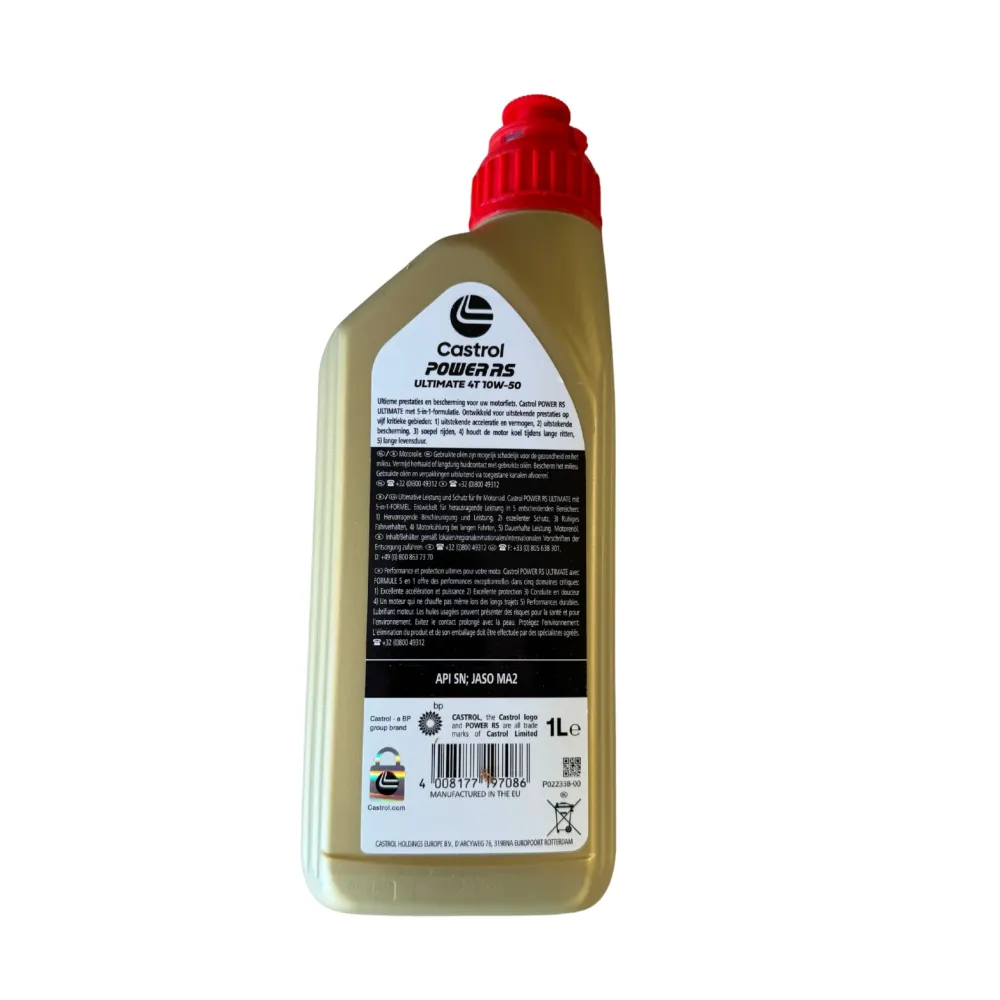 Castrol 10W-50 Power RS ultimate 4T - bidon d'huile de 1 litre