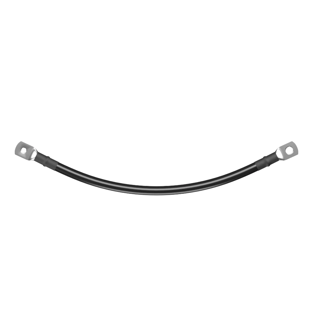 Câble #4 AWG, 1 conducteur, Noir, 5 Pieds, connecteurs Cosses 3/8″/Cosses 5/16″, usage WELD