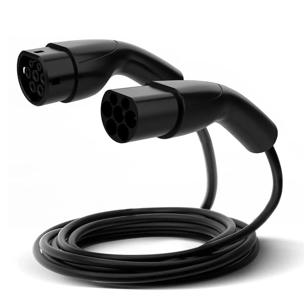 Câble de charge pour véhicule électrique, adaptateur femelle type 2 vers mâle type 2 pour borne de recharge-Câble de charg...
