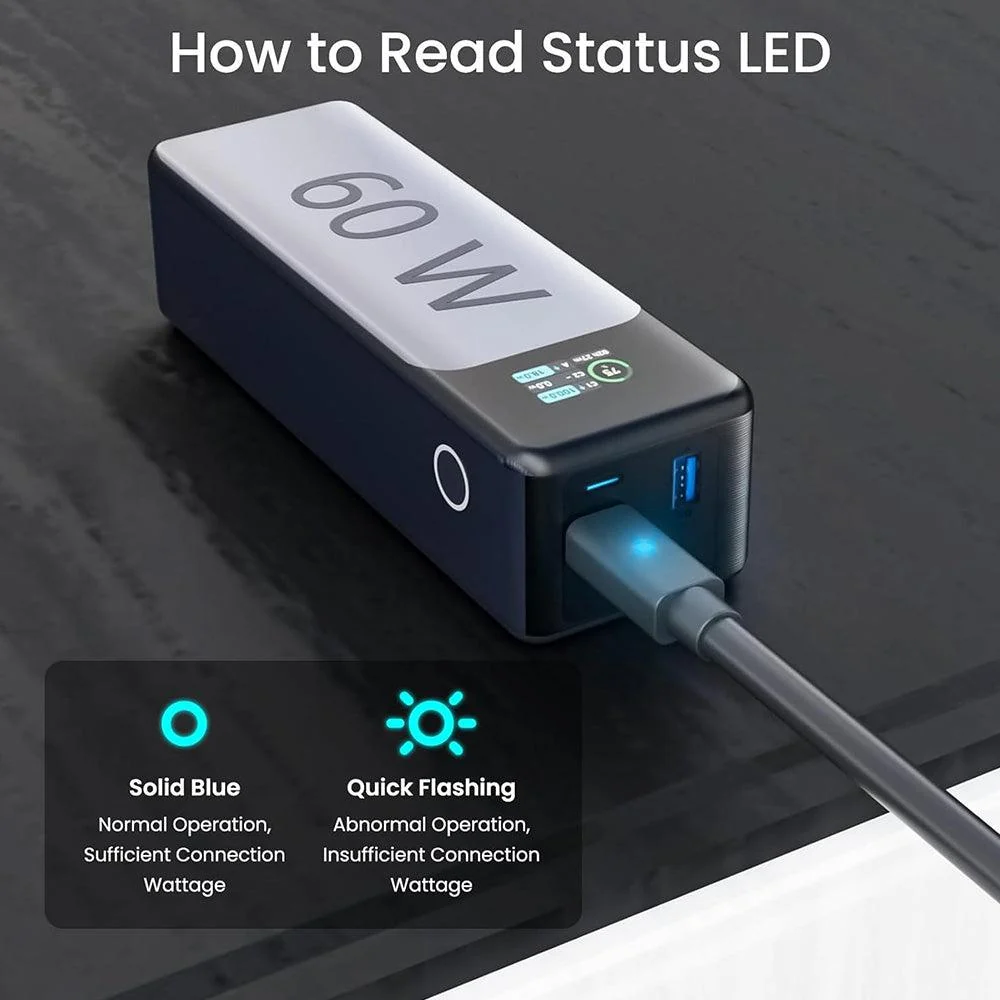 Câble d'alimentation USB-C vers CC avec voyant lumineux pour Starlink Mini