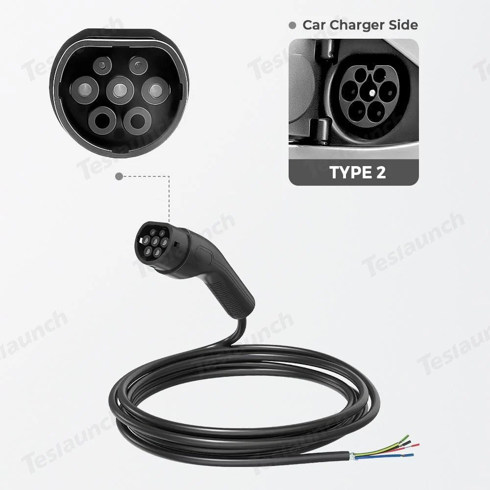 Câble d'extension Premium Type 2 pour chargeurs de véhicules électriques IEC 62196-Compatibilité universelle