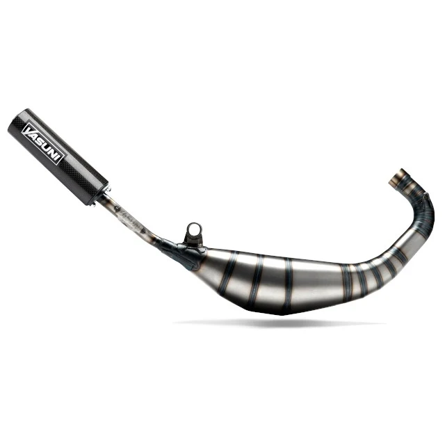 Échappement Yasuni R5 silencieux court Derbi euro 2 / 3 / 4 carbone-noir