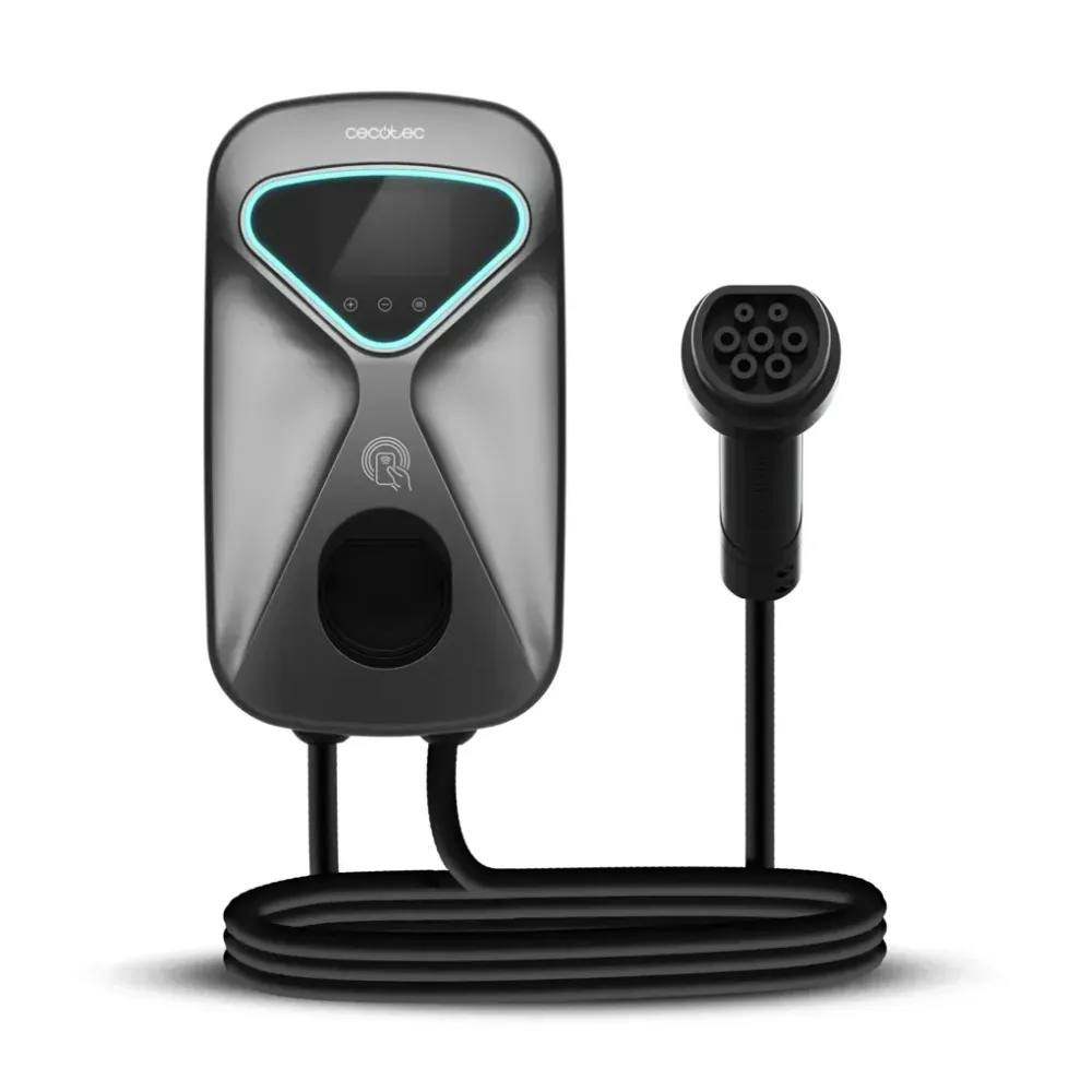 Chargeur monophasé PITSTOP 7 kW pour véhicules électriques avec câble 5 m écran LCD IP65 Cecotec
