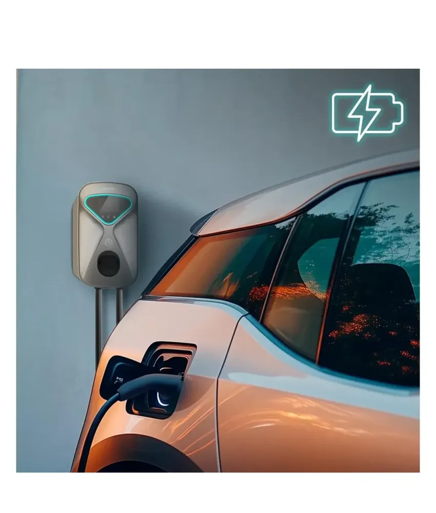 Chargeur monophasé PITSTOP 7 kW pour véhicules électriques avec câble 5 m écran LCD IP65 Cecotec