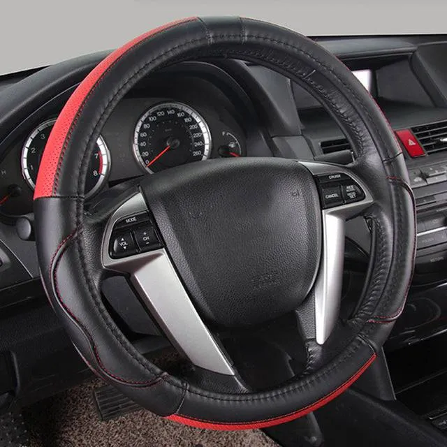 Steering Wheel Cover Red/Black 38cm CLA