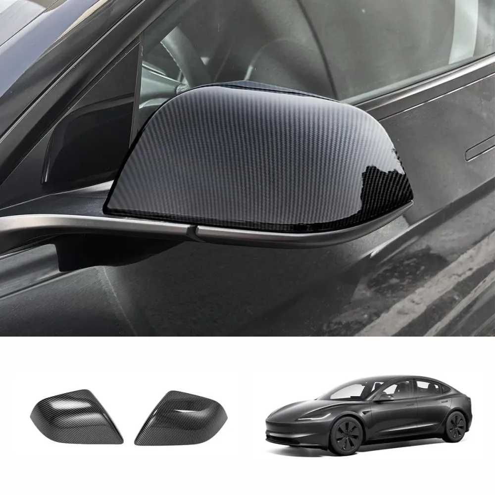 Coques de rétroviseurs latéraux–Garniture extérieure protectrice et élégante pour Tesla 2024+ Model 3 Highland