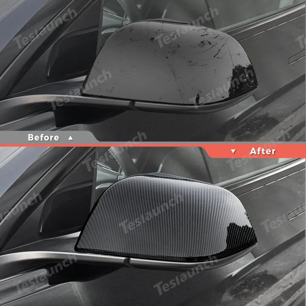 Coques de rétroviseurs latéraux–Garniture extérieure protectrice et élégante pour Tesla 2024+ Model 3 Highland