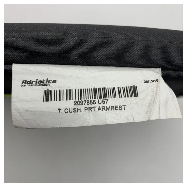 Coussin de bras Uttern Antracite pour D/T57 - Accessoire de siège de bateau durable et confortable