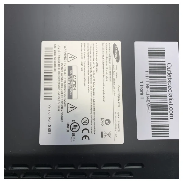 Écran de présentation LED marin Samsung 40 pouces LH40MEC 230V